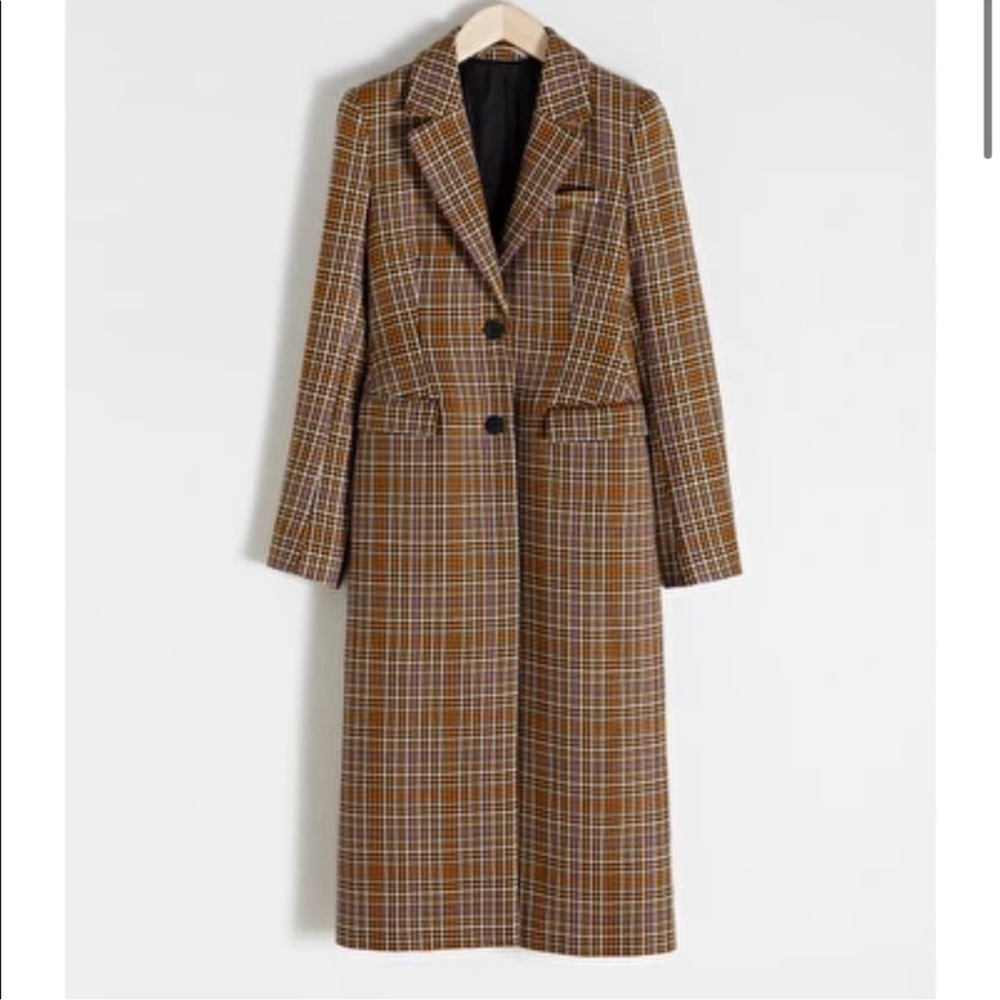 & OTHER STORIES Hourglass Plaid Coat